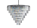 Leyland Clear Crystal Tiered Round Chandelier