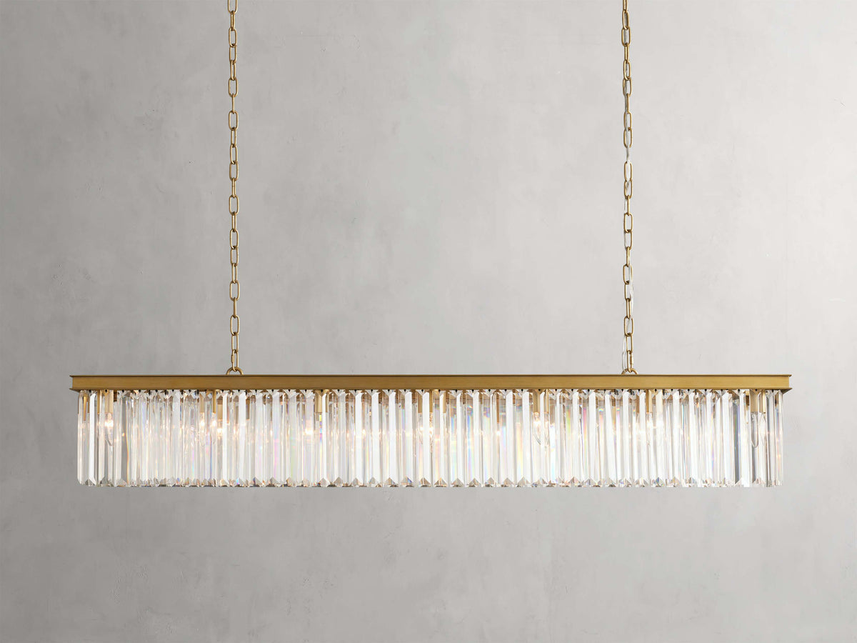Leyland Clear Crystal Rectangular Chandelier