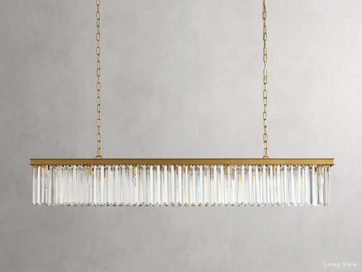 Leyland Clear Crystal Rectangular Chandelier
