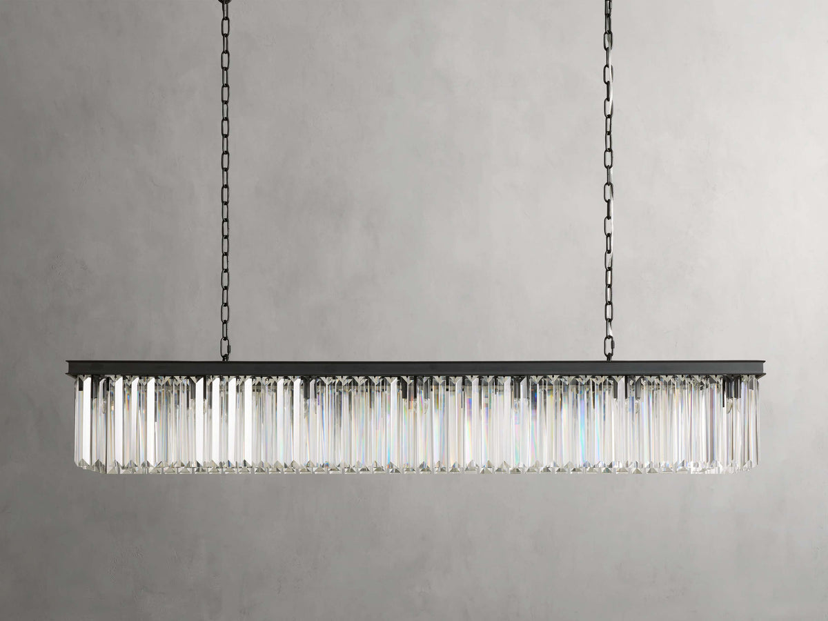 Leyland Clear Crystal Rectangular Chandelier