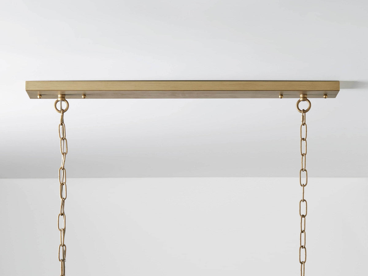 Leyland Clear Crystal Tiered Rectangular Chandelier
