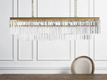 Leyland Clear Crystal Tiered Rectangular Chandelier