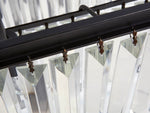 Leyland Clear Crystal Tiered Rectangular Chandelier