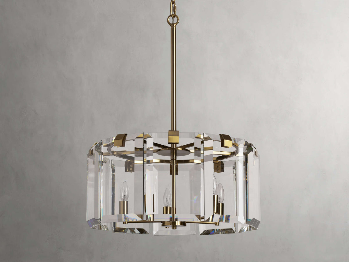 Amaya Thick Crystal Round Chandelier