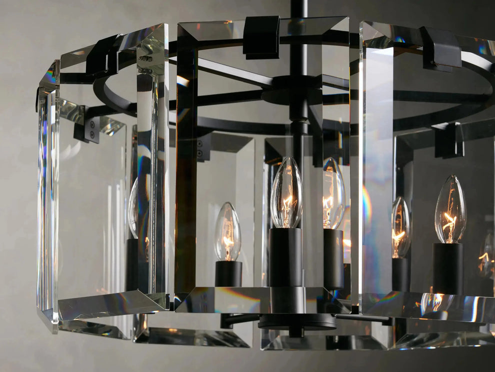 Amaya Thick Crystal Round Chandelier