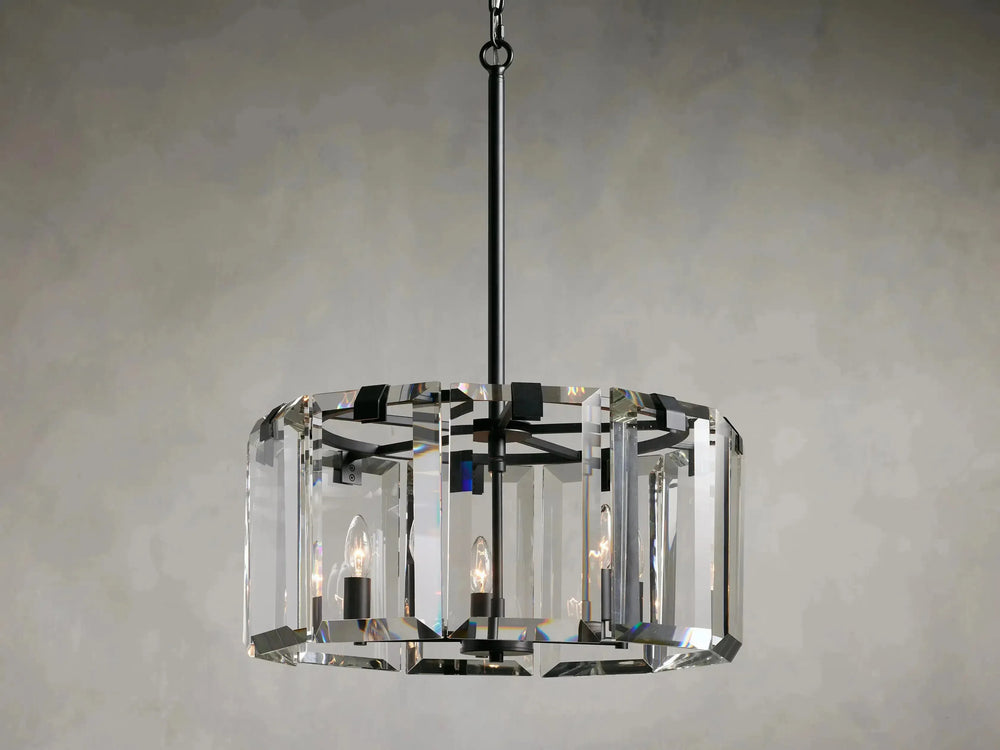 Amaya Thick Crystal Round Chandelier