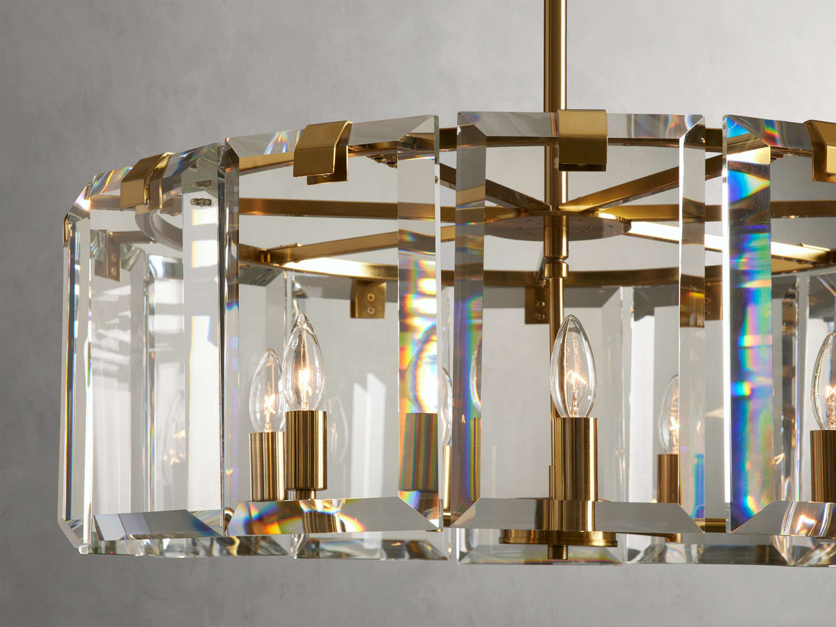 Amaya Thick Crystal Round Chandelier
