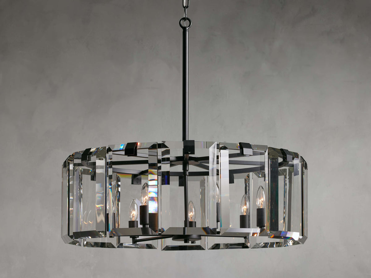 Amaya Thick Crystal Round Chandelier
