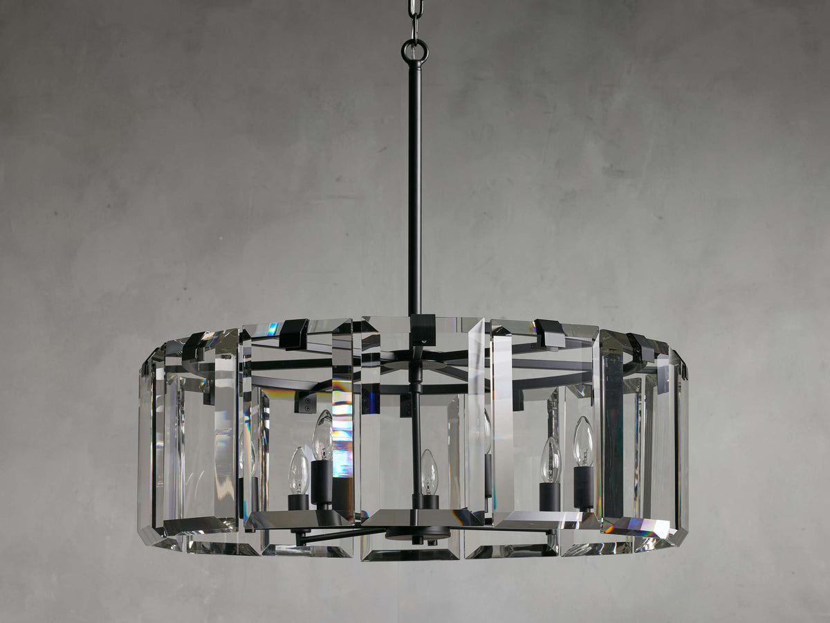 Amaya Thick Crystal Round Chandelier