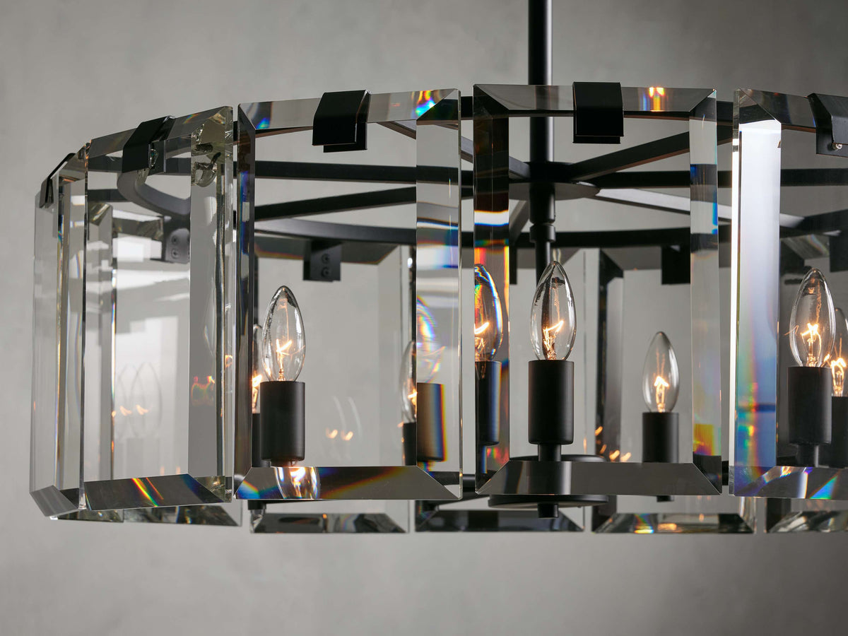 Amaya Thick Crystal Round Chandelier