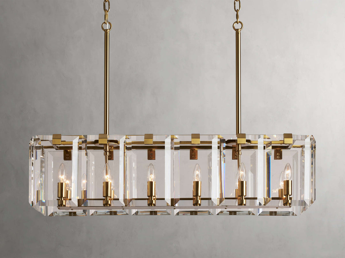 Amaya Thick Crystal Rectangular Chandelier