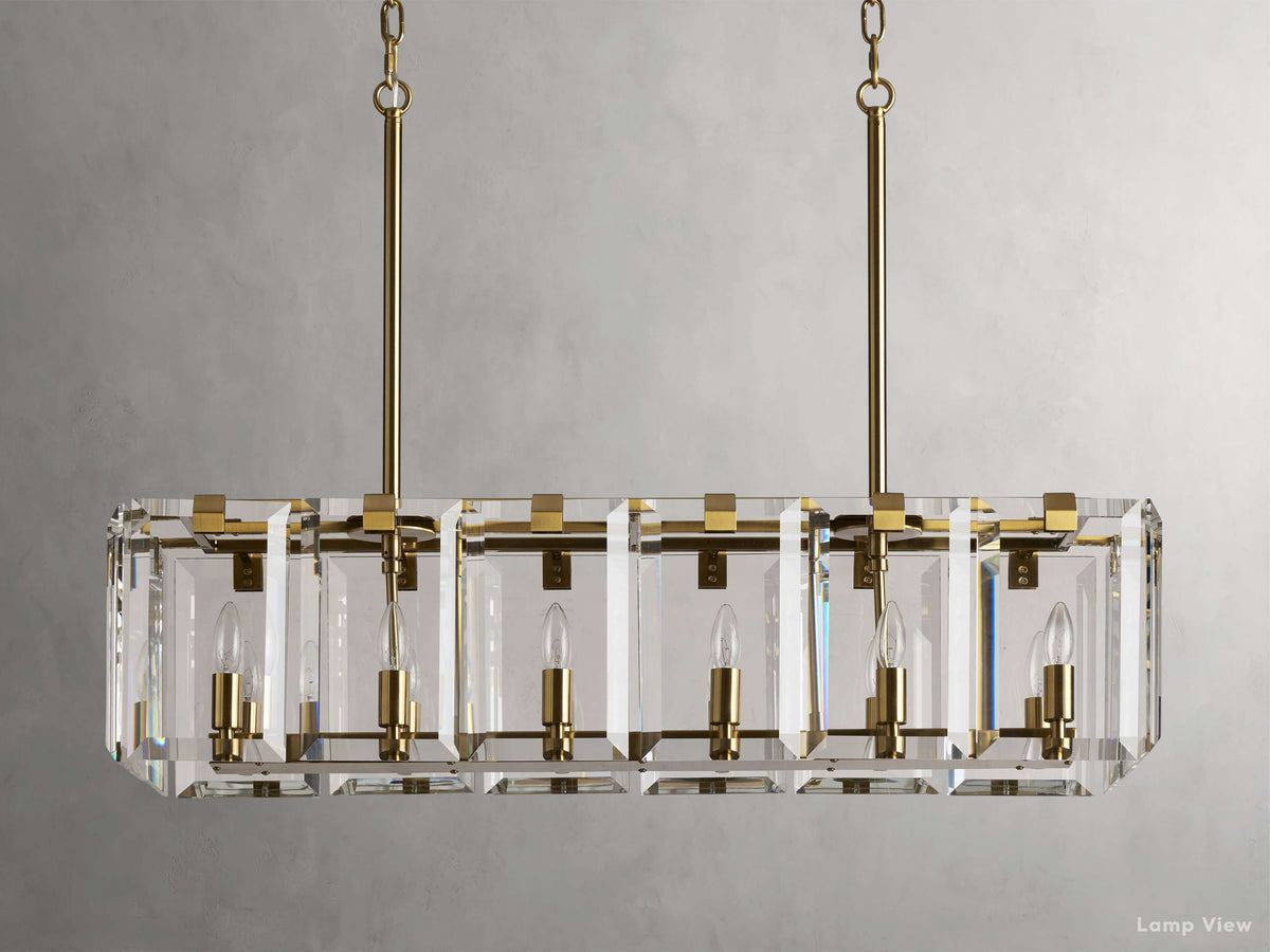 Amaya Thick Crystal Rectangular Chandelier