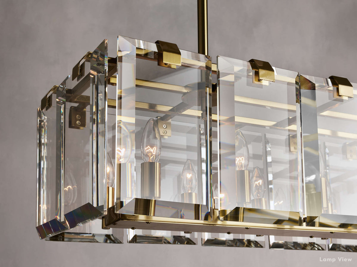 Amaya Thick Crystal Rectangular Chandelier