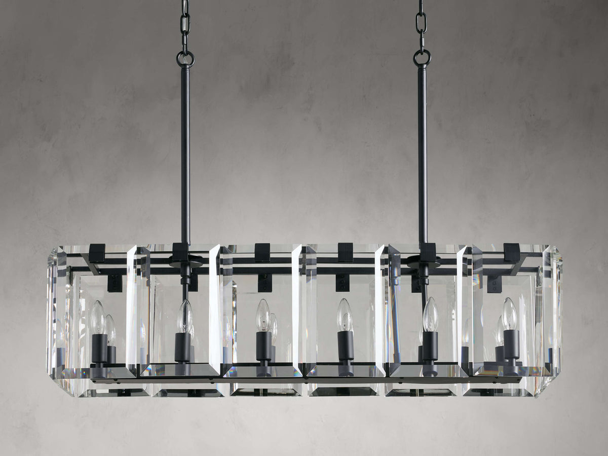 Amaya Thick Crystal Rectangular Chandelier