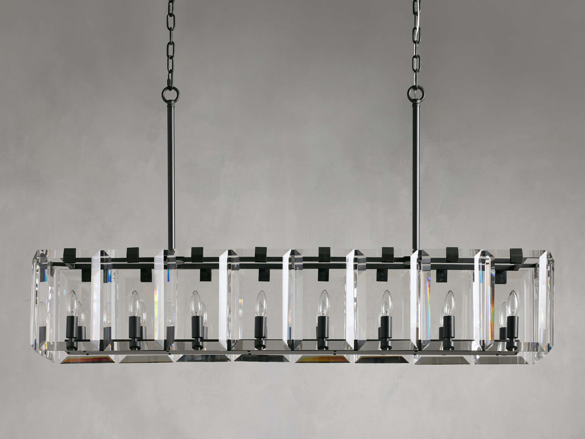 Amaya Thick Crystal Rectangular Chandelier
