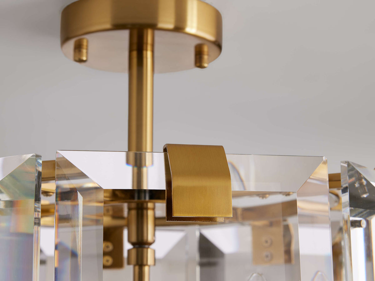 Amaya Thick Crystal Round Flush Mount