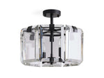 Amaya Thick Crystal Round Flush Mount