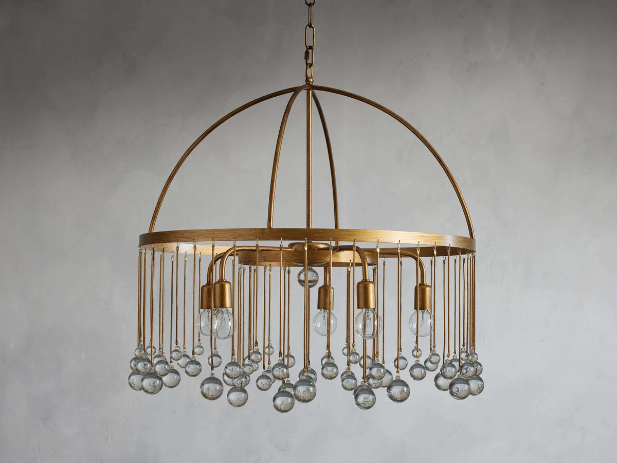 Aubrey Trailing Crystal Tiered Round Chandelier