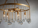 Aubrey Trailing Crystal Tiered Round Chandelier