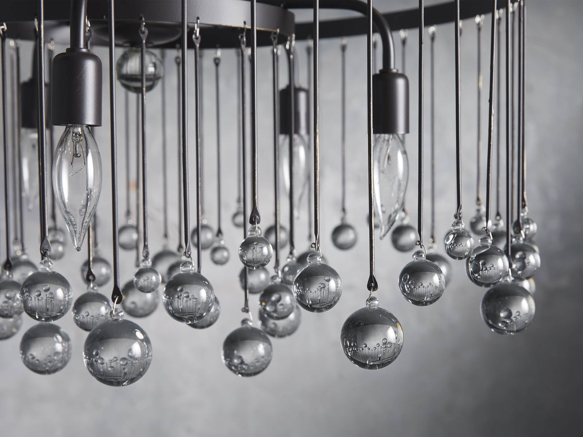 Aubrey Trailing Crystal Tiered Round Chandelier