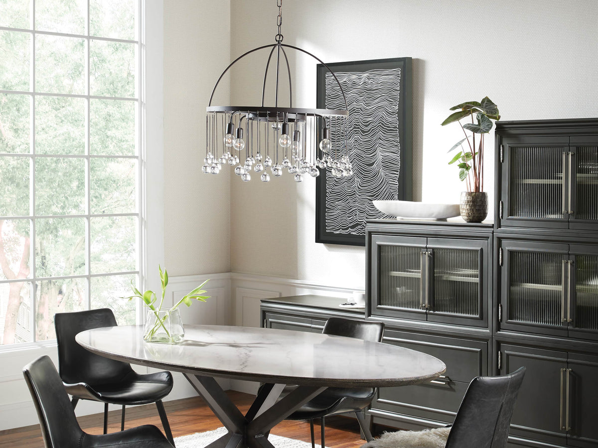 Aubrey Trailing Crystal Tiered Round Chandelier