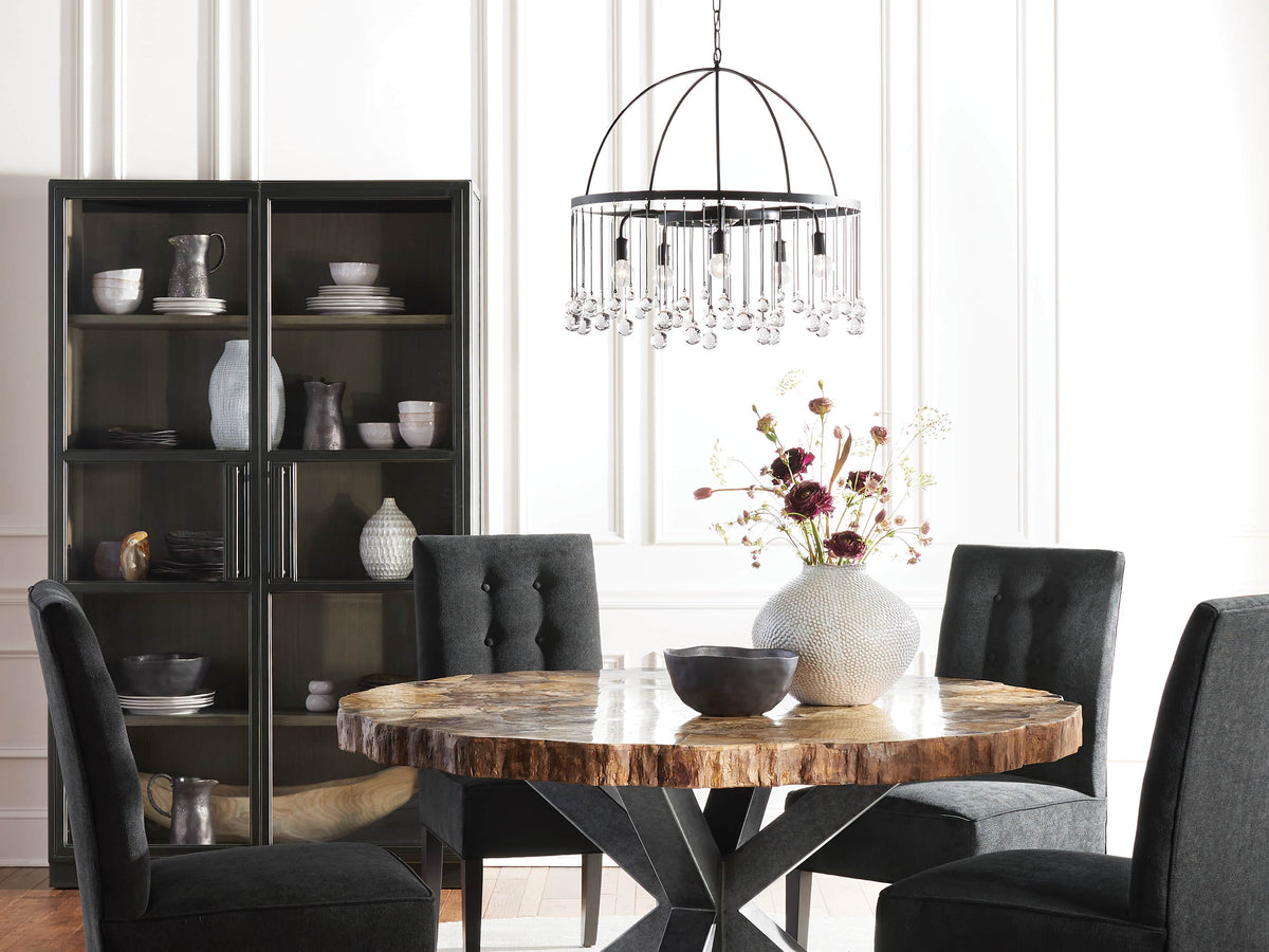 Aubrey Trailing Crystal Tiered Round Chandelier