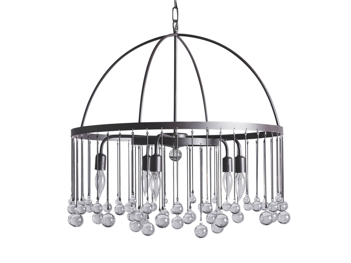 Aubrey Trailing Crystal Tiered Round Chandelier