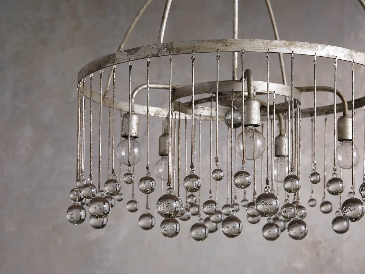 Aubrey Trailing Crystal Tiered Round Chandelier
