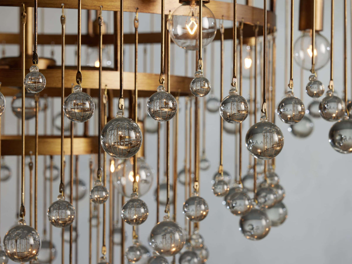Aubrey Trailing Crystal Tiered Round Chandelier