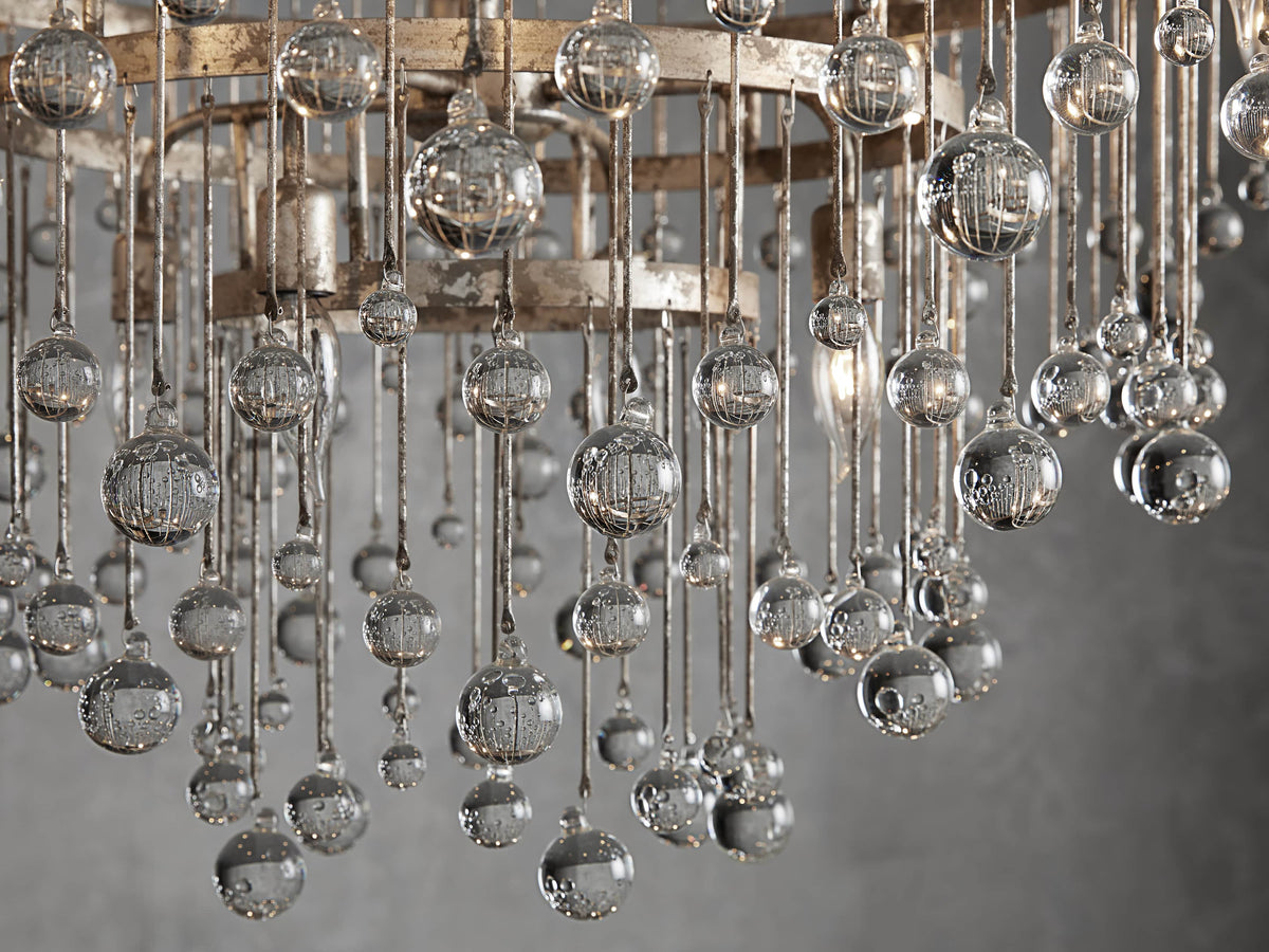 Aubrey Trailing Crystal Tiered Round Chandelier