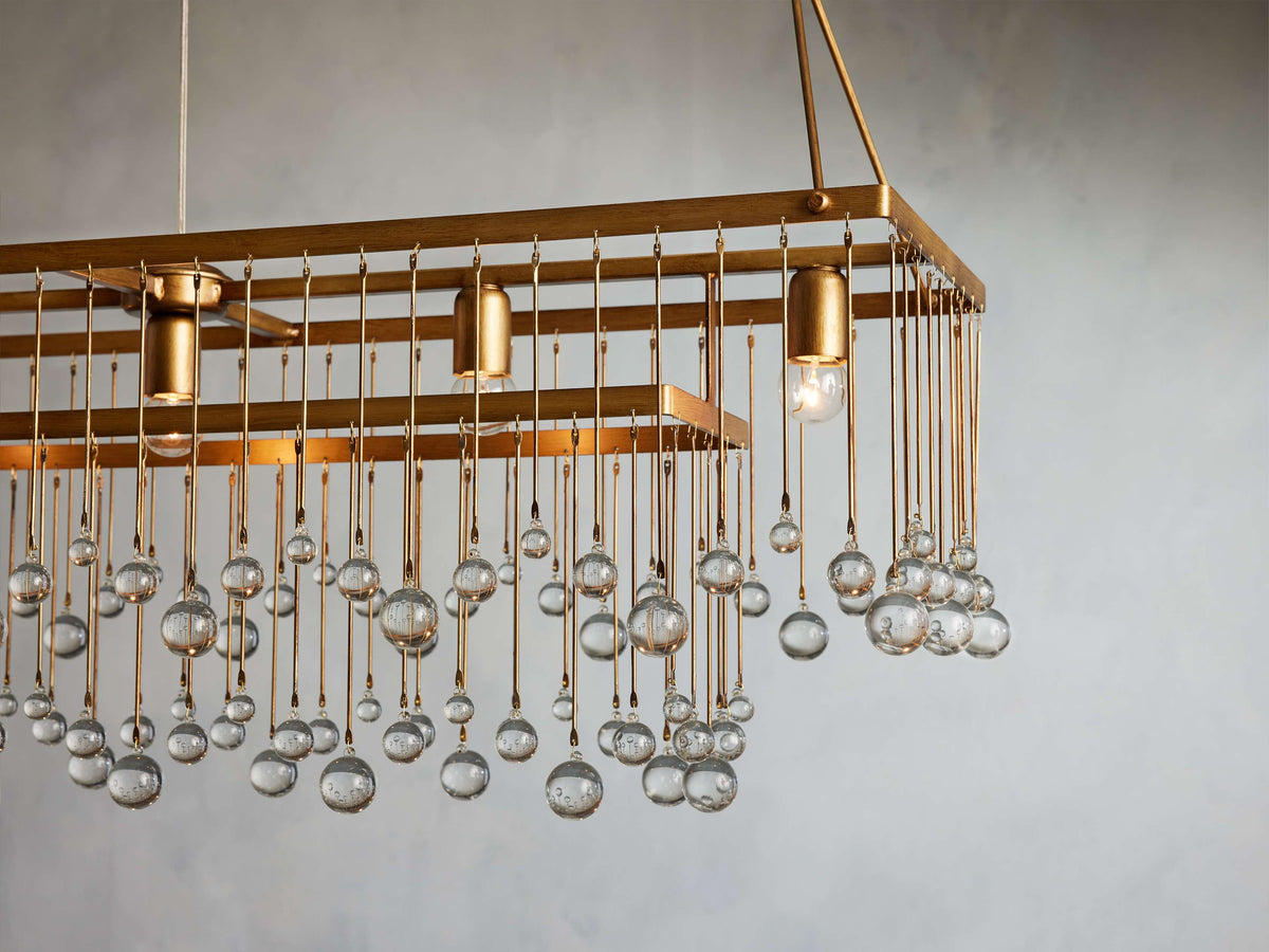 Aubrey Trailing Crystal Rectangular Chandelier