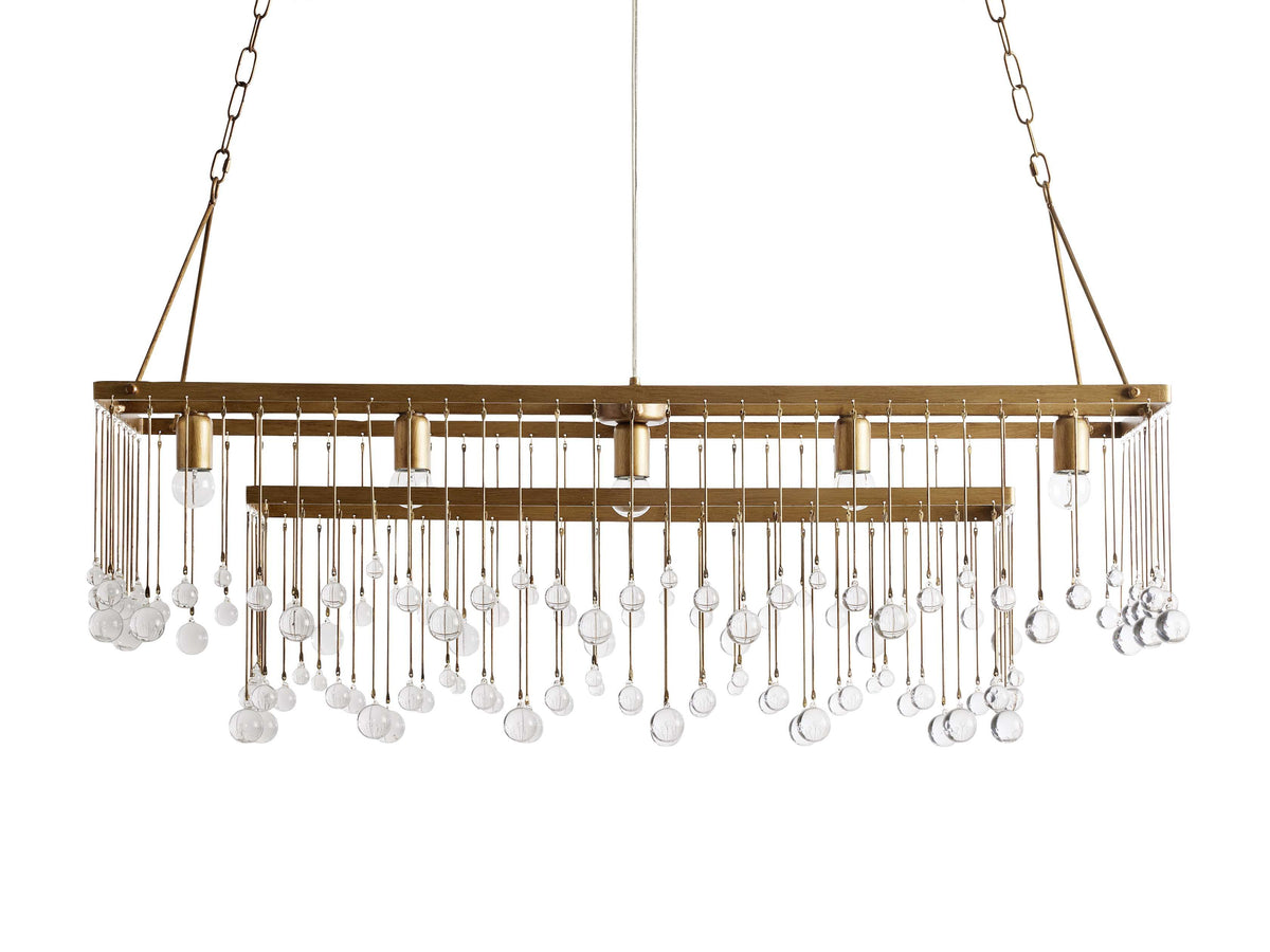 Aubrey Trailing Crystal Rectangular Chandelier