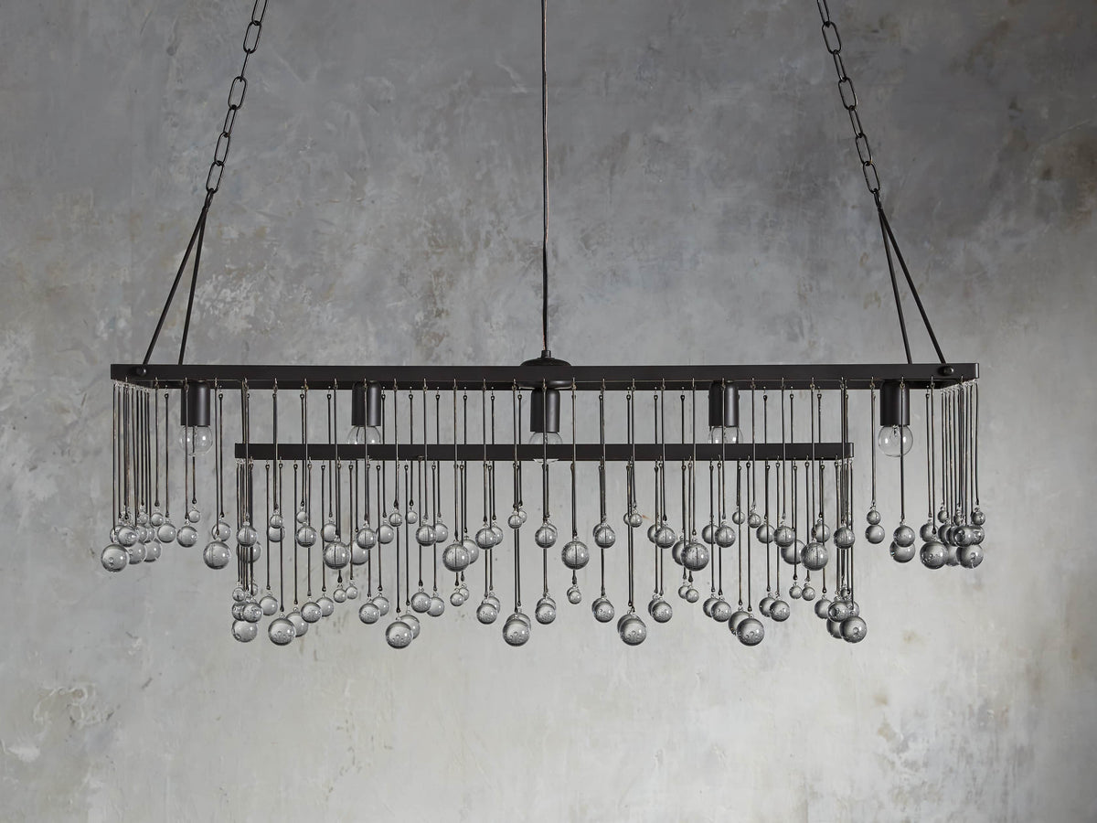 Aubrey Trailing Crystal Rectangular Chandelier