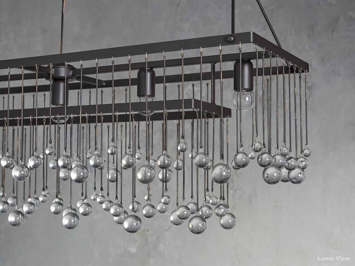 Aubrey Trailing Crystal Rectangular Chandelier