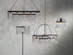 Aubrey Trailing Crystal Rectangular Chandelier