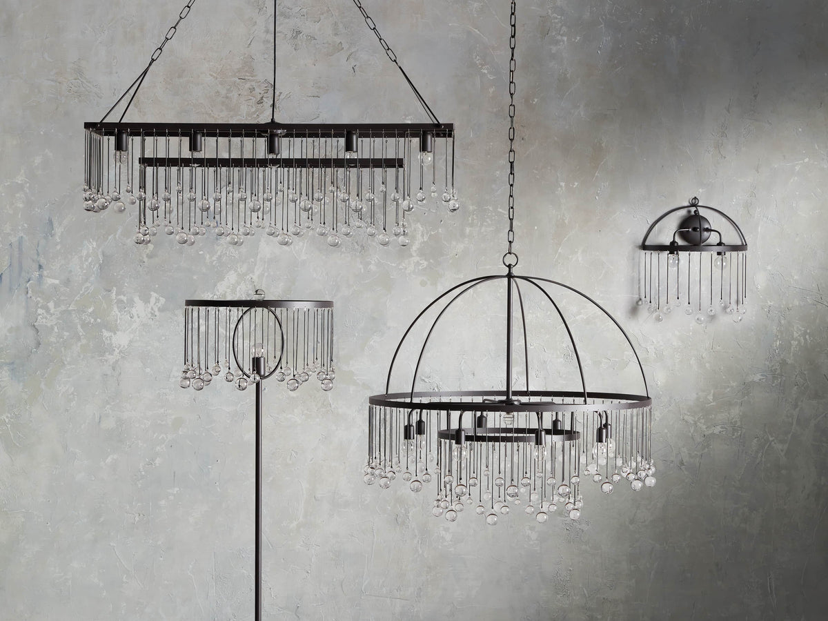Aubrey Trailing Crystal Rectangular Chandelier
