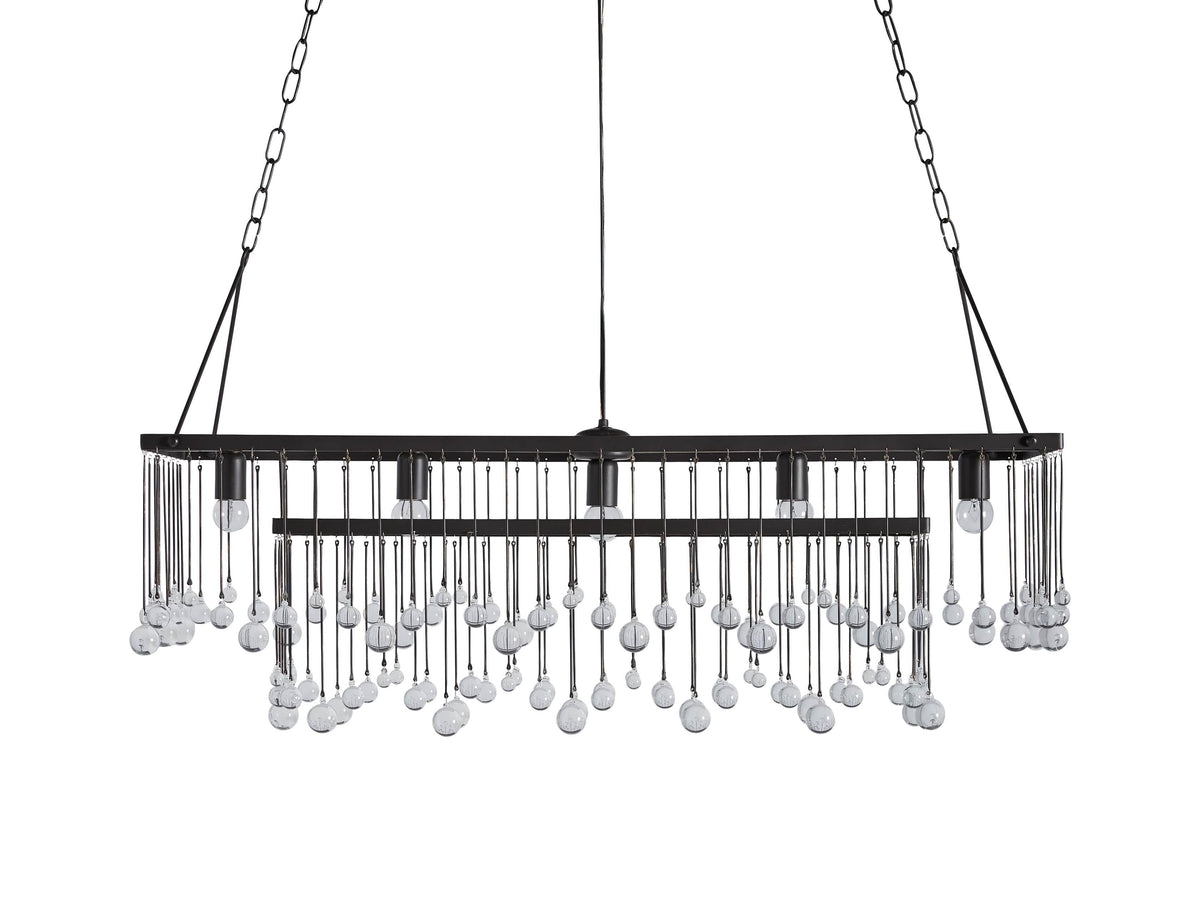 Aubrey Trailing Crystal Rectangular Chandelier
