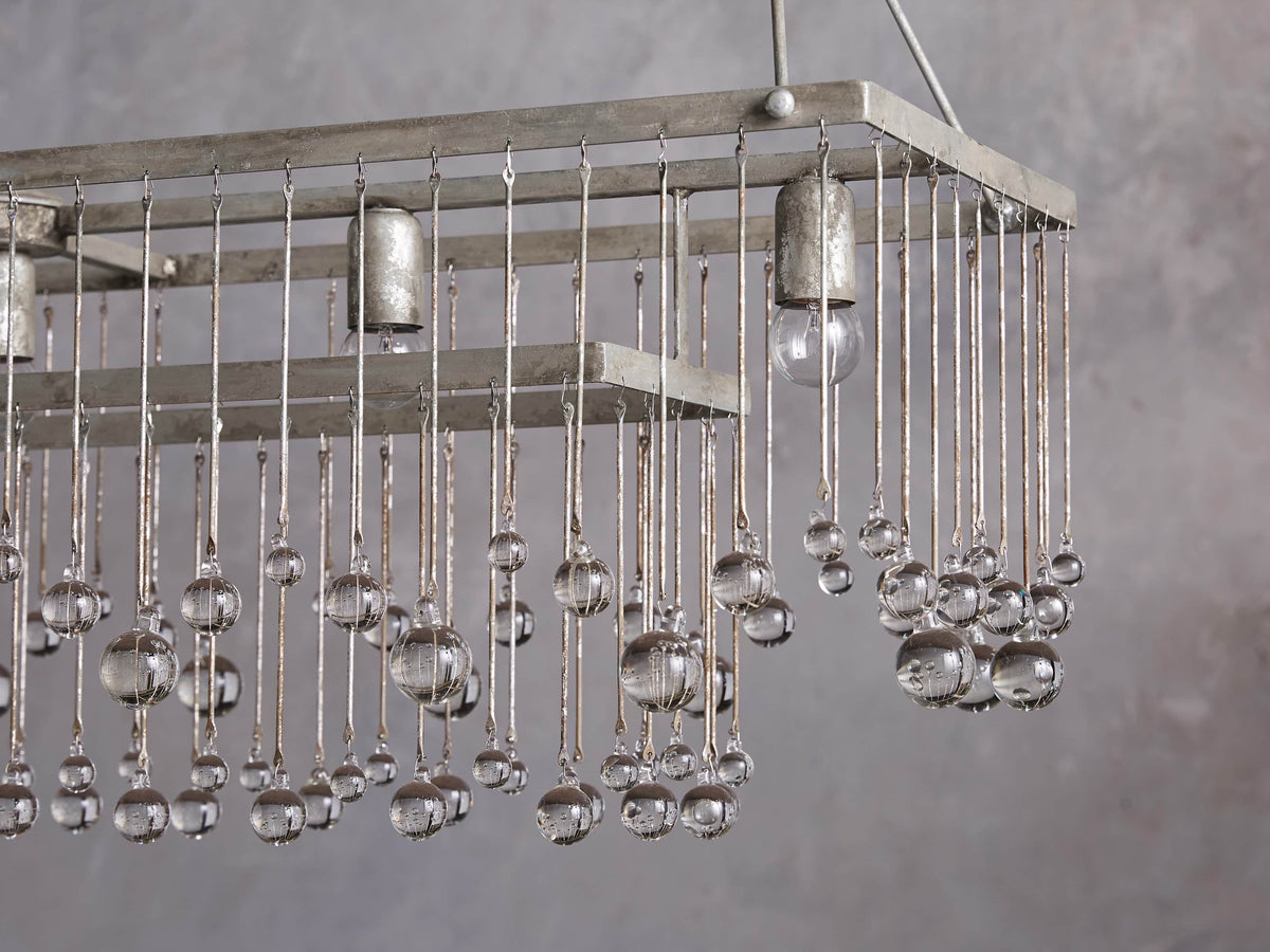 Aubrey Trailing Crystal Rectangular Chandelier