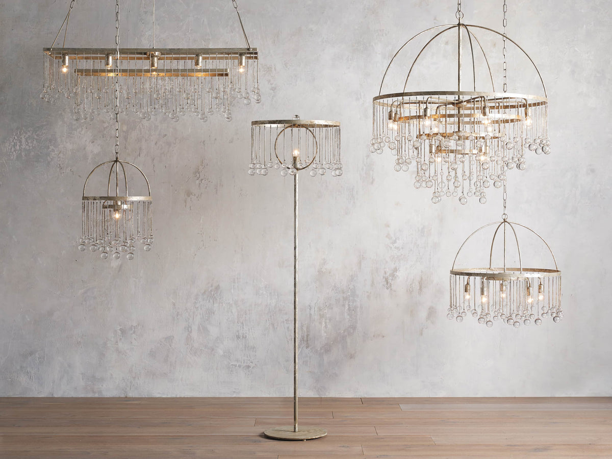 Aubrey Trailing Crystal Rectangular Chandelier
