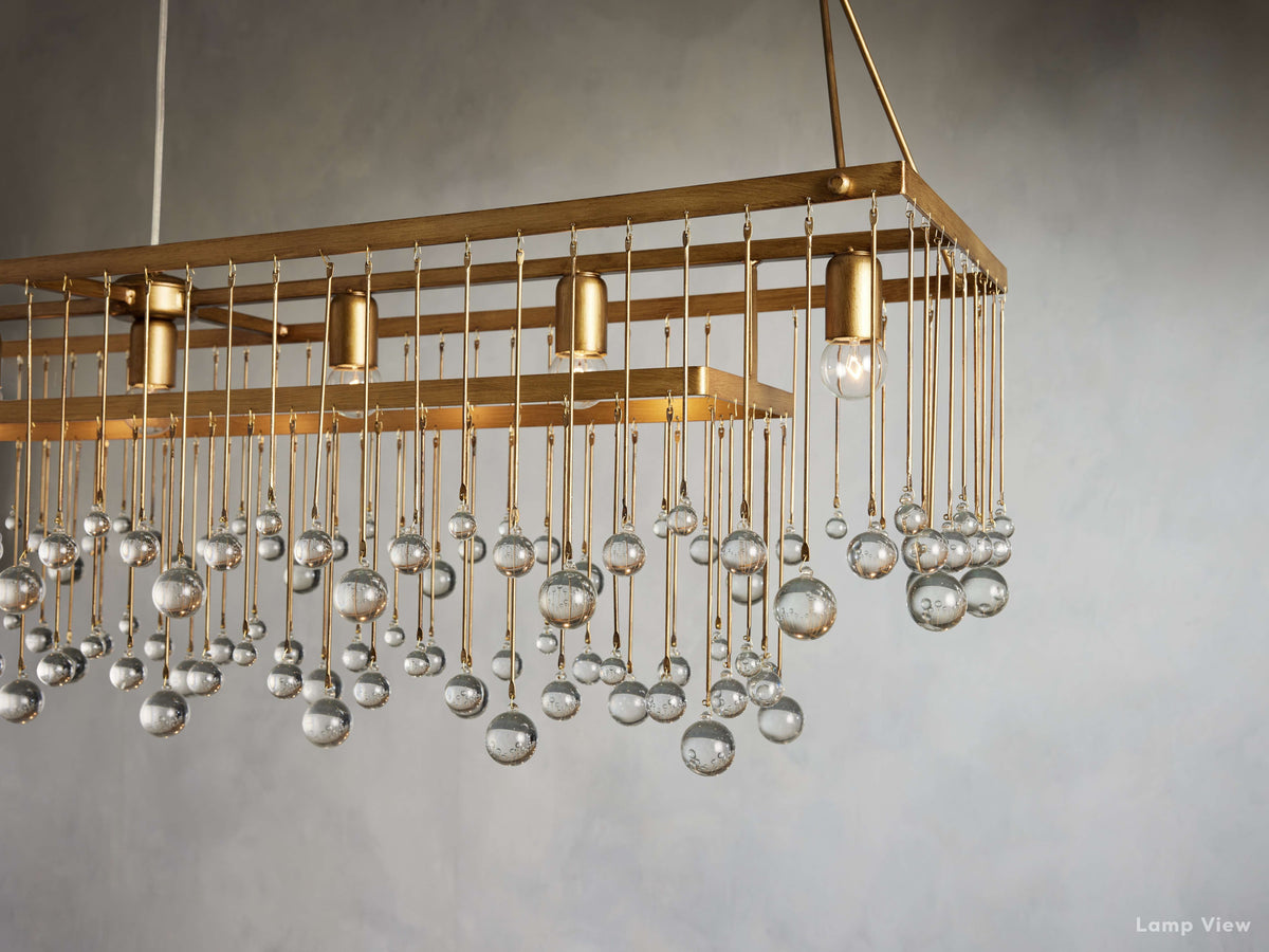 Aubrey Trailing Crystal Rectangular Chandelier