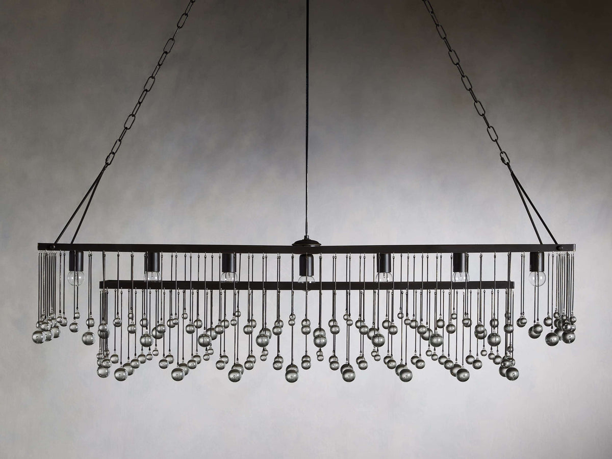 Aubrey Trailing Crystal Rectangular Chandelier