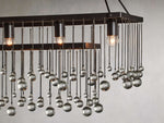 Aubrey Trailing Crystal Rectangular Chandelier