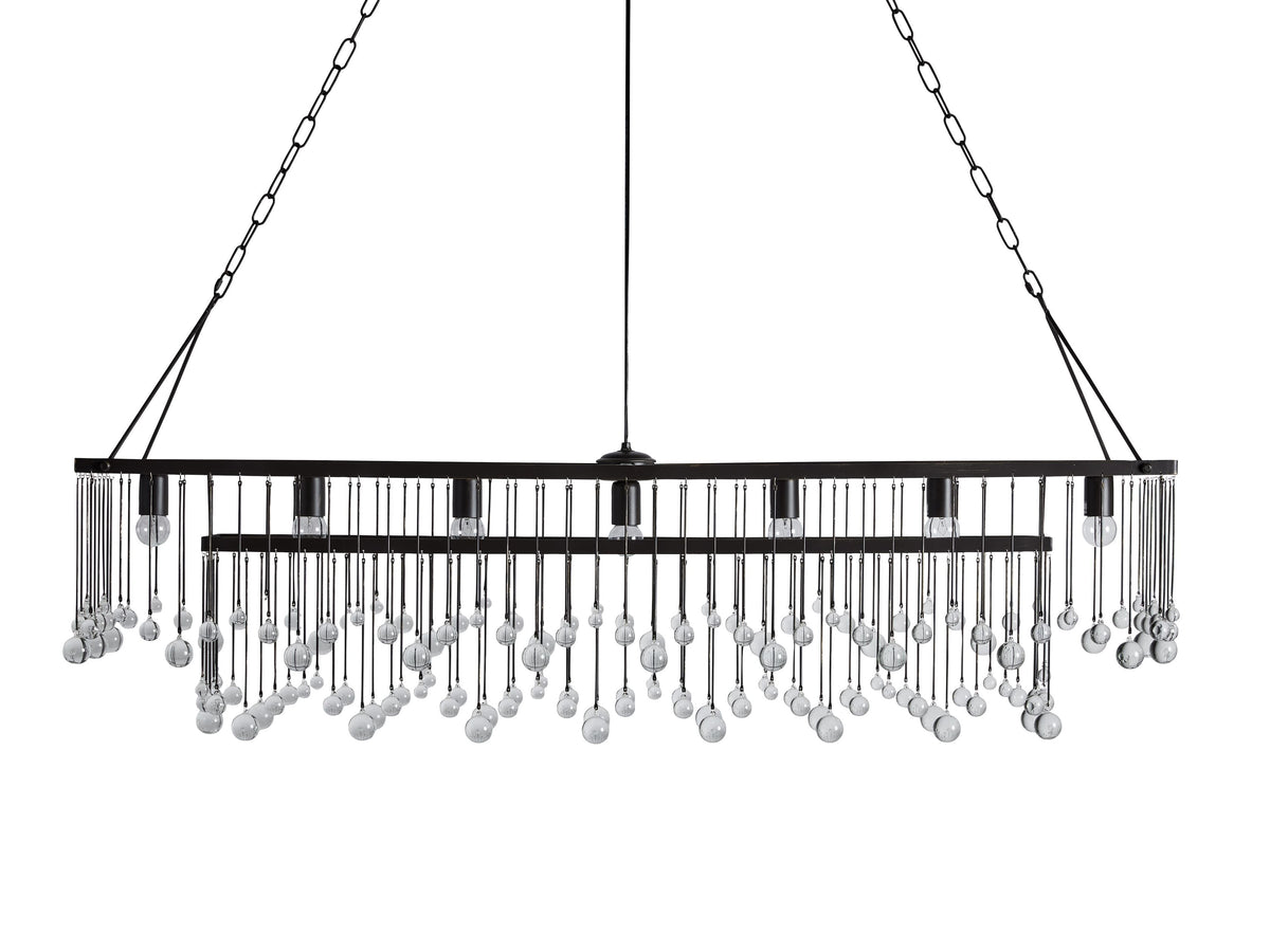 Aubrey Trailing Crystal Rectangular Chandelier