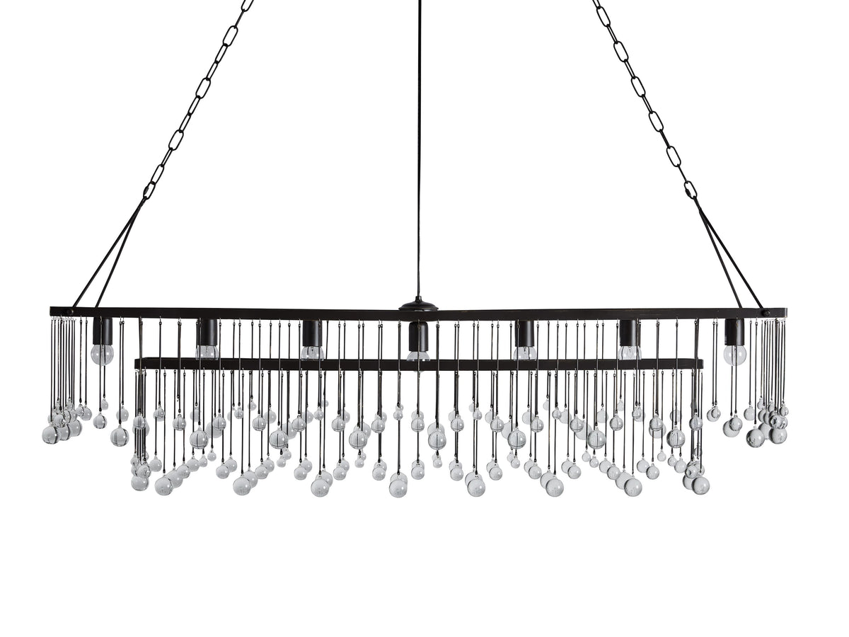 Aubrey Trailing Crystal Rectangular Chandelier