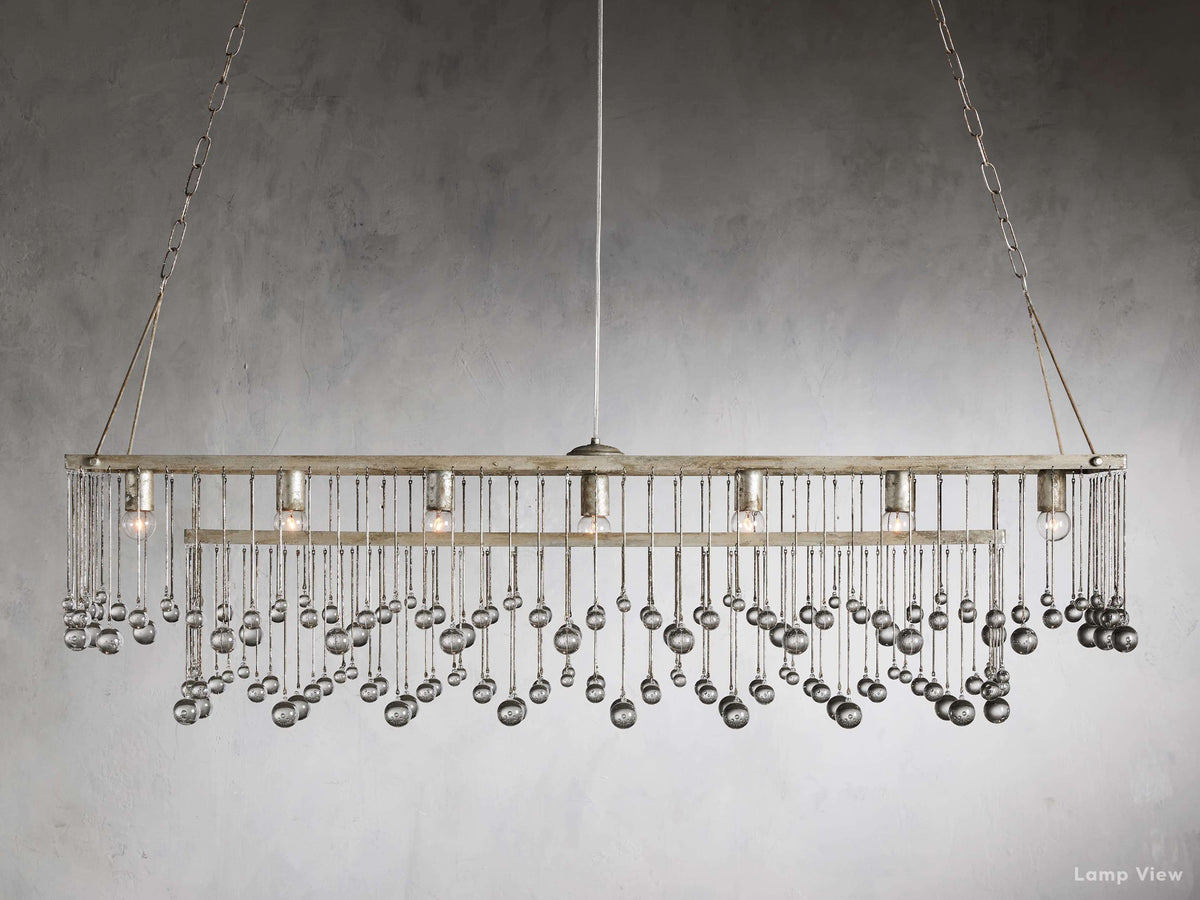Aubrey Trailing Crystal Rectangular Chandelier