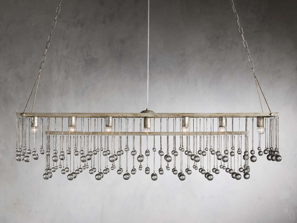 Aubrey Trailing Crystal Rectangular Chandelier