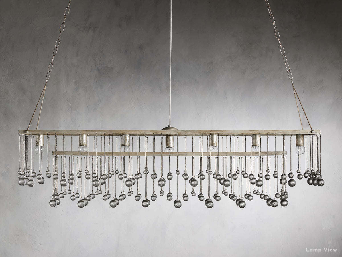 Aubrey Trailing Crystal Rectangular Chandelier