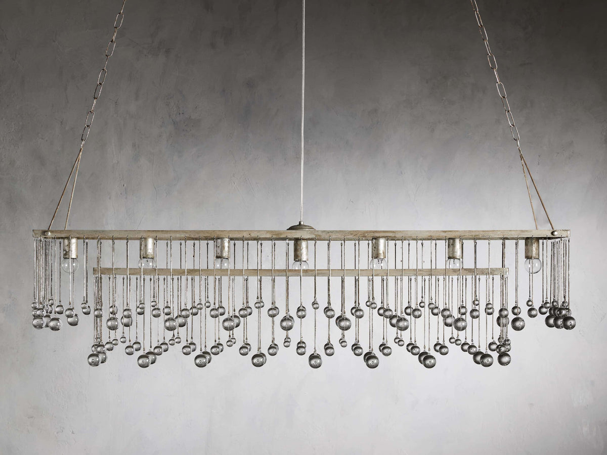 Aubrey Trailing Crystal Rectangular Chandelier