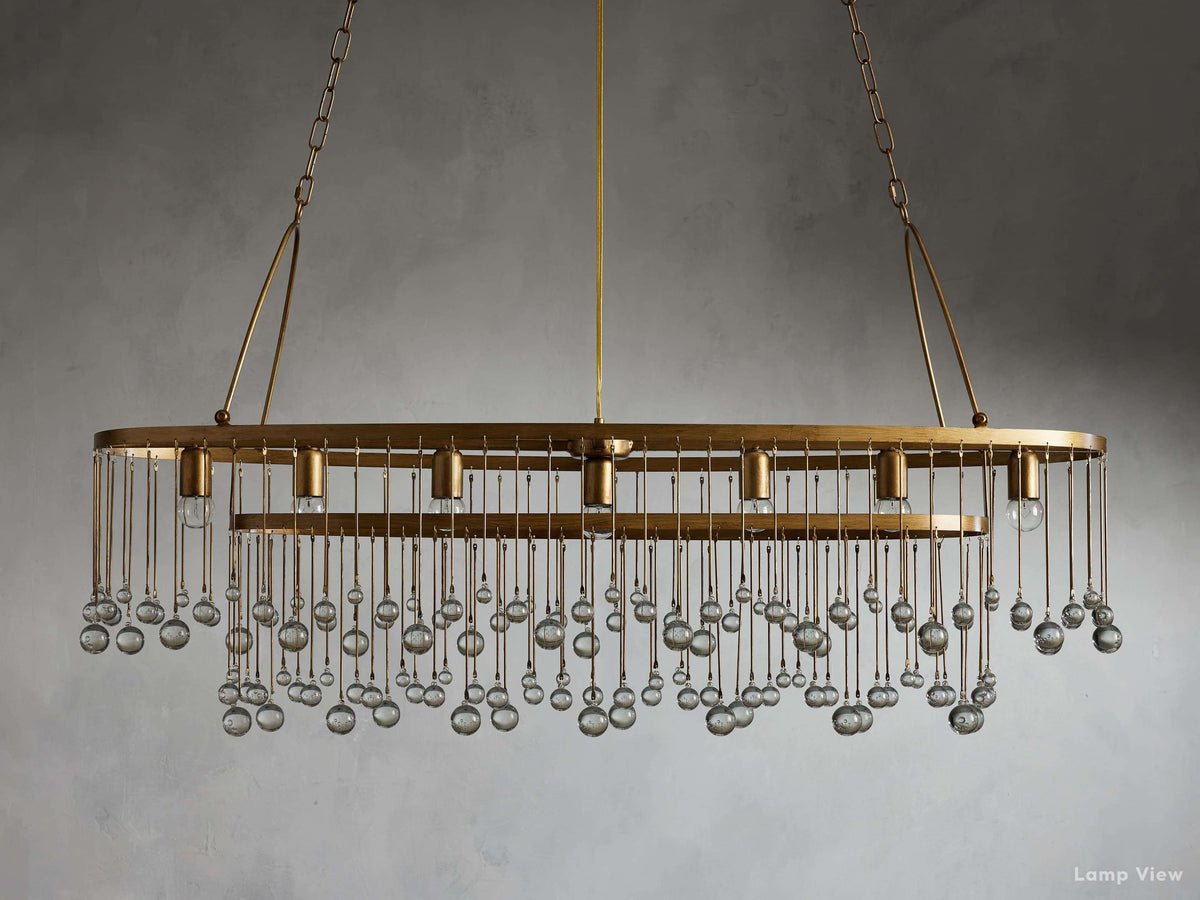 Aubrey Trailing Crystal Oval Chandelier