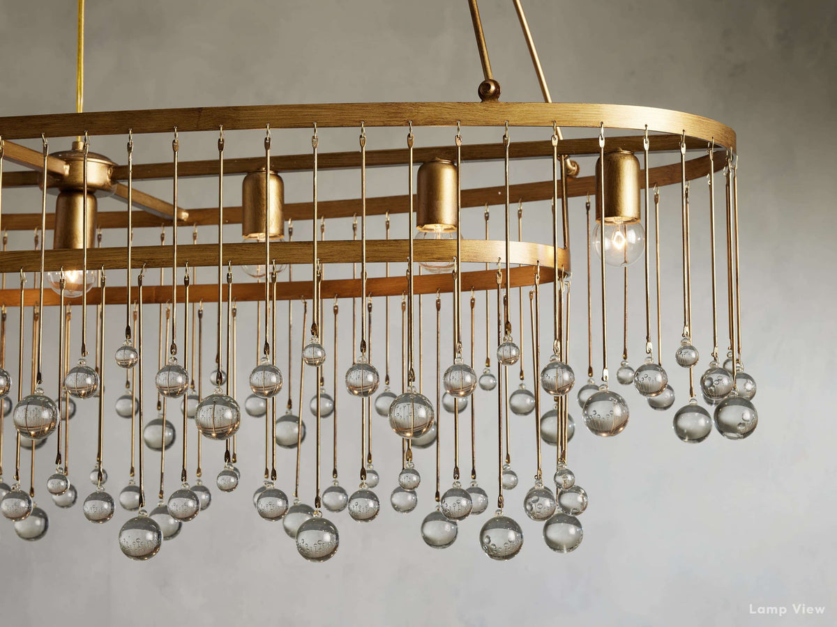 Aubrey Trailing Crystal Oval Chandelier